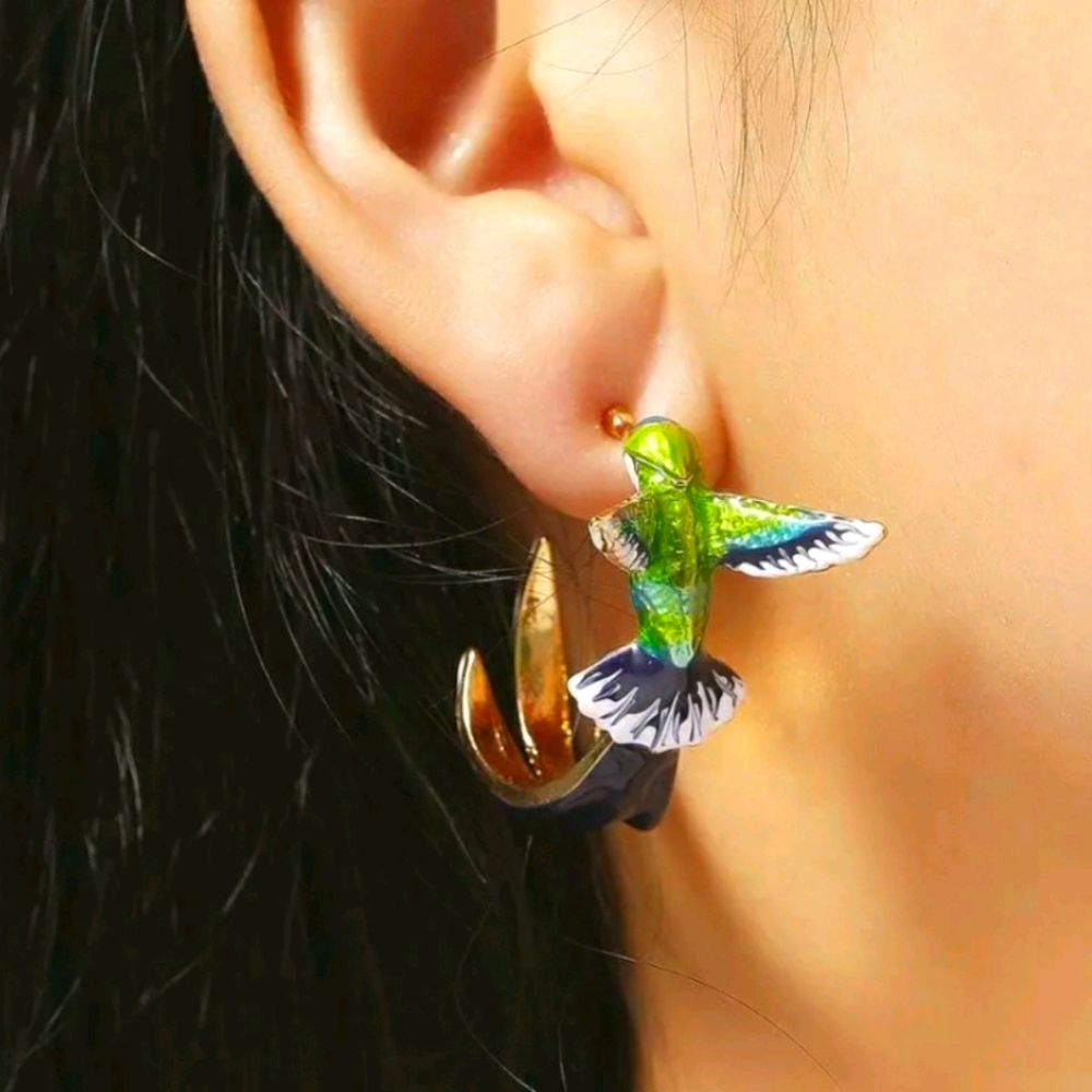 Hummingbird earrings